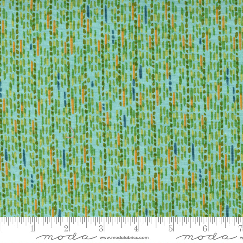 Carolina Lilies Dashed Stripe Aqua 48705 19