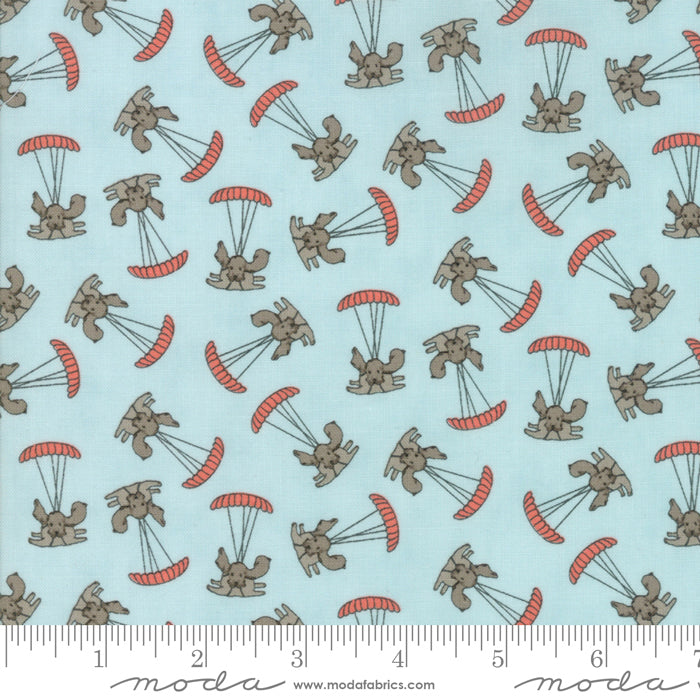 Mighty Machines Parachute Dog Blue Fabric (49024 13)