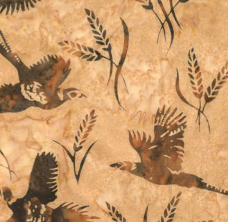 Pheasants and Wheat September Batik P2085-594
