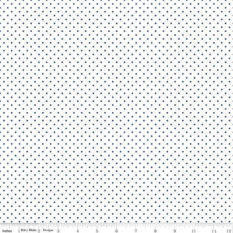 Swiss Dot White Denim C660-Denim