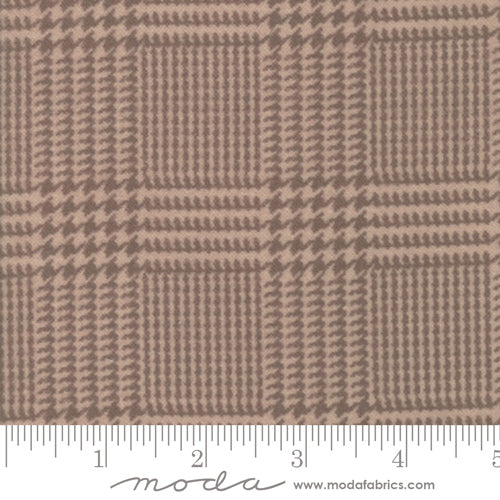Wool Needle Herringbone Plaid Sand Flannel 1253-12