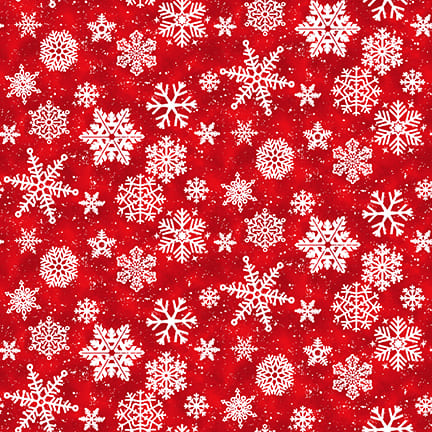 Snow Crew Snowflakes Red 1288-88