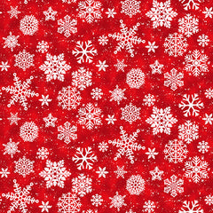 Snow Crew Snowflakes Red 1288-88