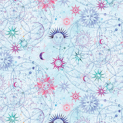Celestial Skies Sun and Moon Light Turquoise 16620P-04