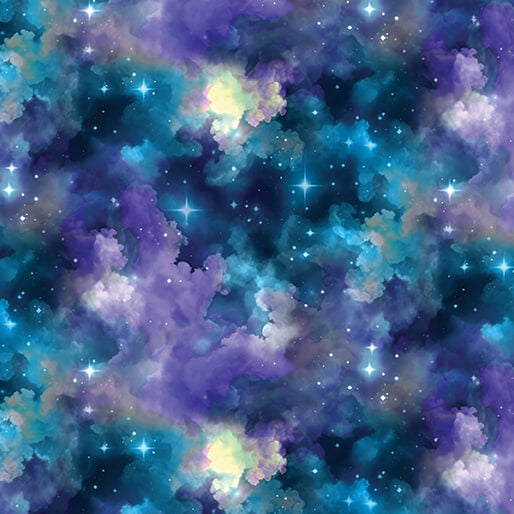 Celestial Skies Light Show Sky Blue/Purple 16623P-55