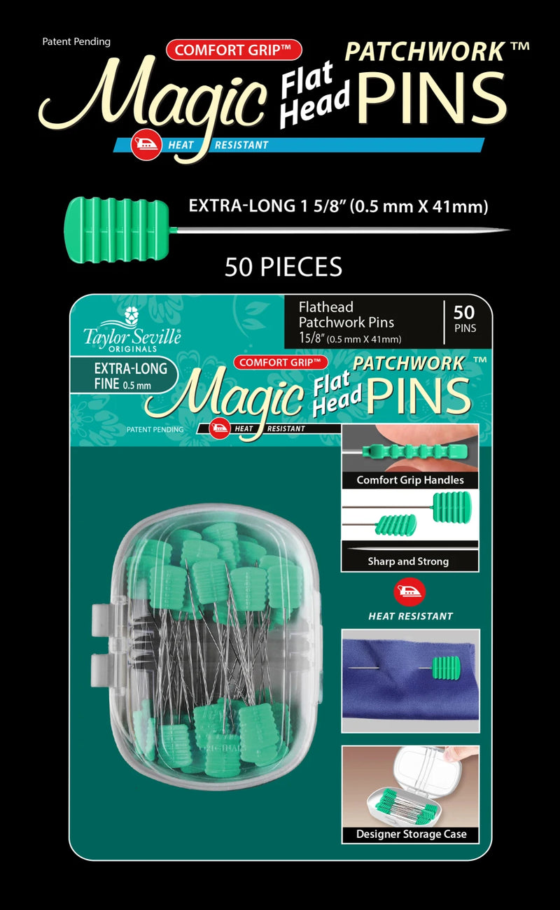 Magic Pins Flat Head Extra Long Fine 50pc