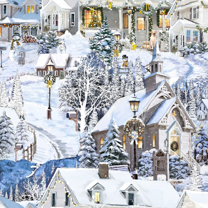 Here Comes Santa Snowy Village Multi-Color 22235