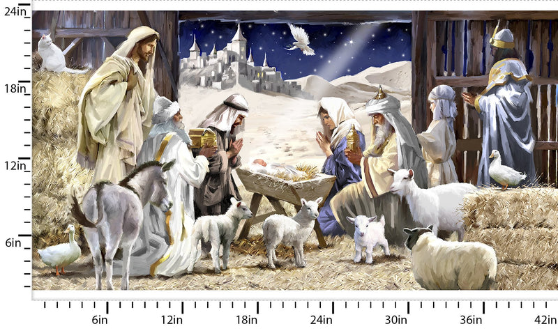 Let Us Adore Him Multicolor Panel 23822-PNL