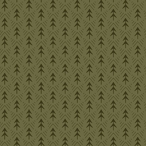 The Mountains Are Calling Flannel Tree Texture Green F-3134-66