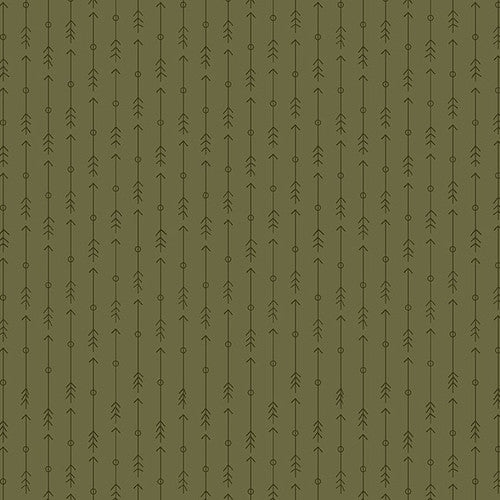 The Mountains Are Calling Flannel Arrow Stripe Green F-3135-66