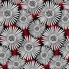 Scarlet Story Daisies Black 3138-99