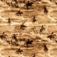 Cowboy Culture Cowboy Silhouettes 3333-35 Lt. Brown