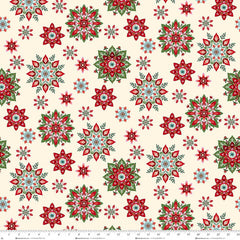 Scandinavian Holiday Snowflake Toss Cream 3452-44