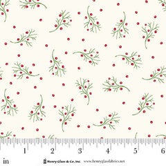 Scandinavian Holiday Holly Berry Sprigs Cream 3453-44