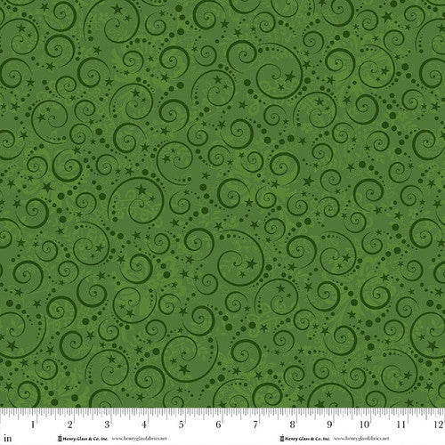 Scandinavian Holiday Swirls Green 3456-66