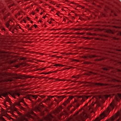 Valdani Pearl Cotton Size 12 Thread Solid Christmas Red 76