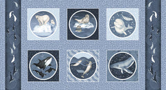 Polar Plungers Block Print Blue 7896-17