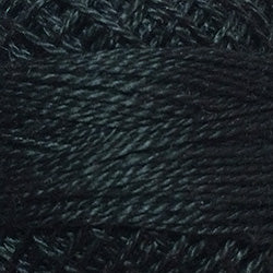 Valdani Pearl Cotton Size 12 Thread Solid Black Dark 8113