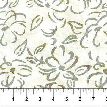 Light Green Floral Batik 81200-34