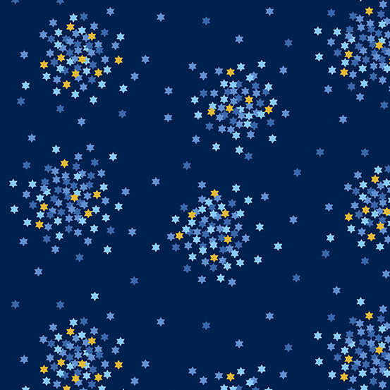 Festival of Lights Confetti Cluster Navy A-205-MB