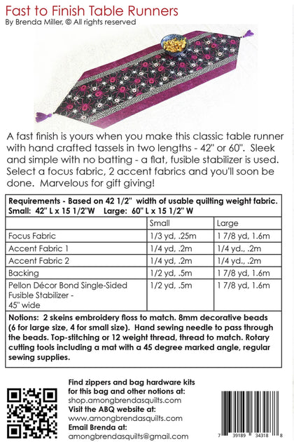 Fast to Finish Table Runners Pattern | Quilt Expressions