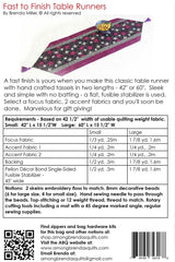 Fast to Finish Table Runners Pattern