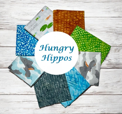 Hungry Hippos 8 Fat Quarter Bundle