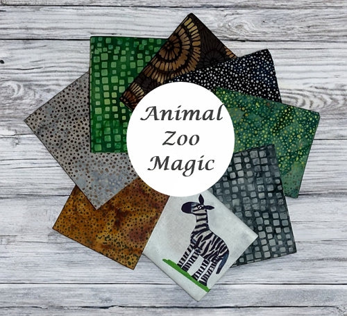 Animal Zoo Magic 8 Fat Quarter Bundle