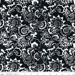 Expressions Batiks Blooms at Dusk Licorice Candy BT23370-129