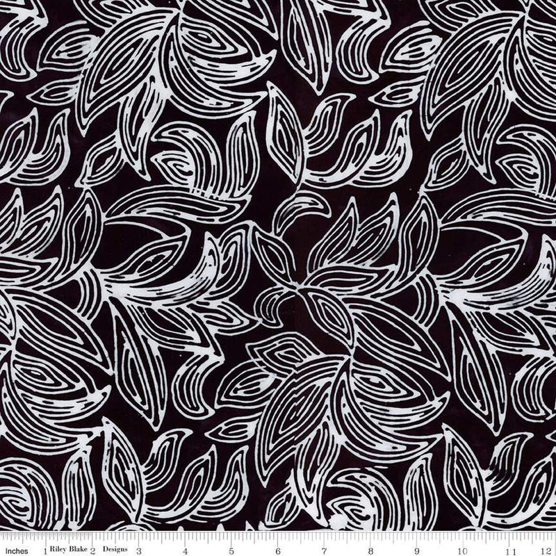 Expressions Batiks Blooms at Dusk Licorice Candy BT23373-129