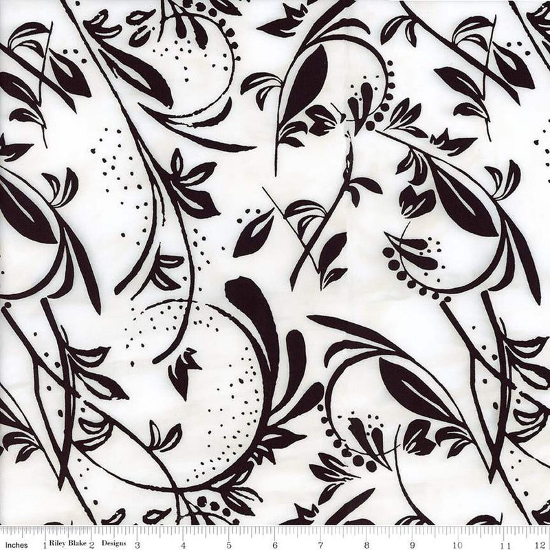 Expressions Batiks Blooms at Dusk Licorice Candy BT23374-129