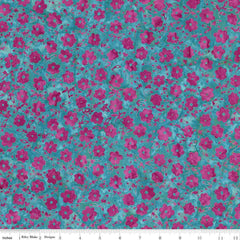 Expressions Batiks Daisy Dots Raspberry Jade BT23402-284