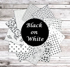 Black on White 12 Fat Quarter Bundle