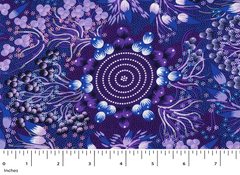 Aboriginals Bush Fruits Purple-Rayon 55/56