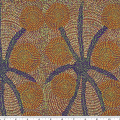 Aboriginals Bush Medicine With Long Stripes Navy Blue