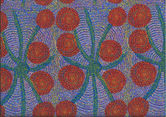 Aboriginals Bush Medicine With Long Stripes Blue