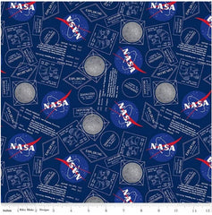 Outer Space by NASA Moon Boots C15481 Navy