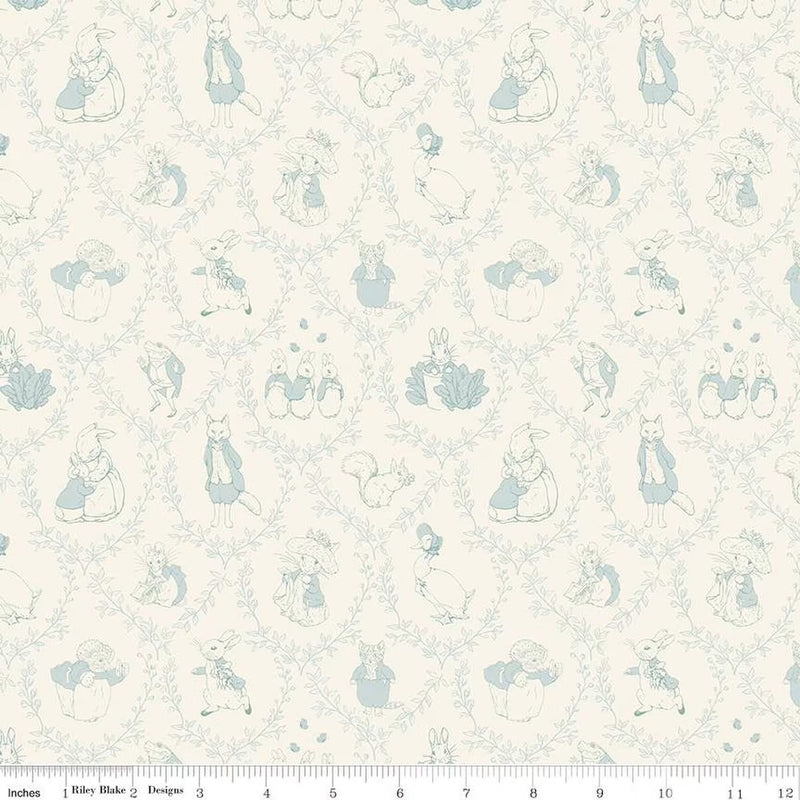 Peter Rabbit & Friends Toile C15863-Cloud