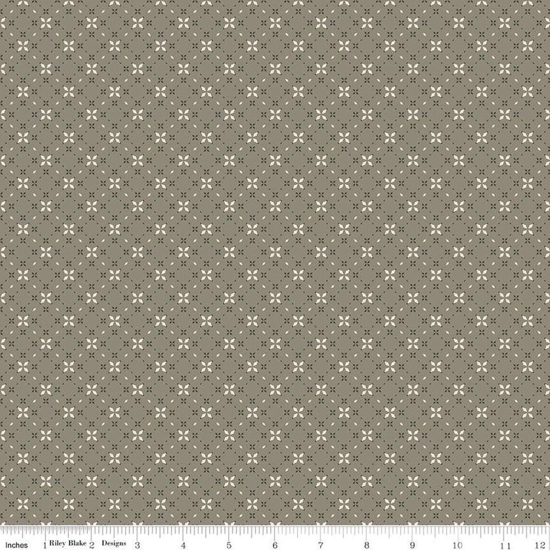 Evening on the Prairie Geo Floral Green C16749-Green