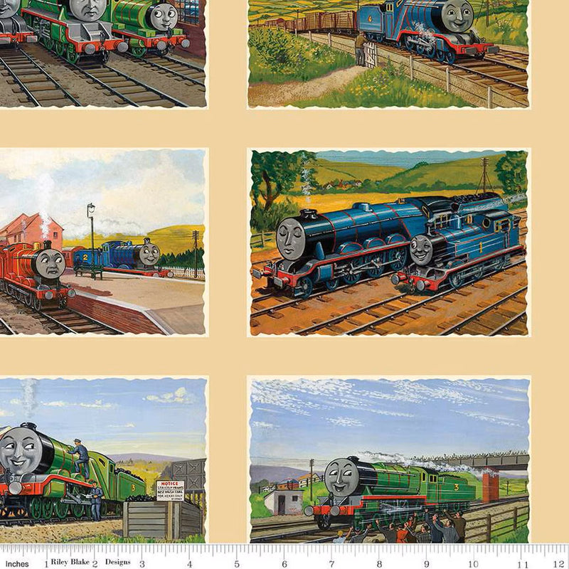 Thomas & Friends™ 80th Anniversary Art Grid Flax CD17016-Flax