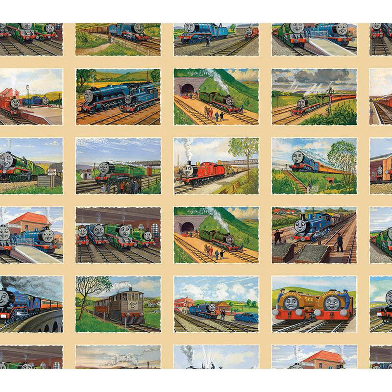Thomas & Friends™ 80th Anniversary Art Grid Flax CD17016-Flax