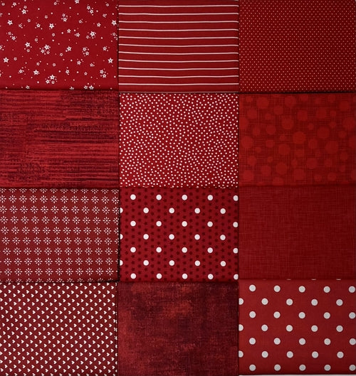 Candy Apple Red 12-Pack Fat Quarter Bundle