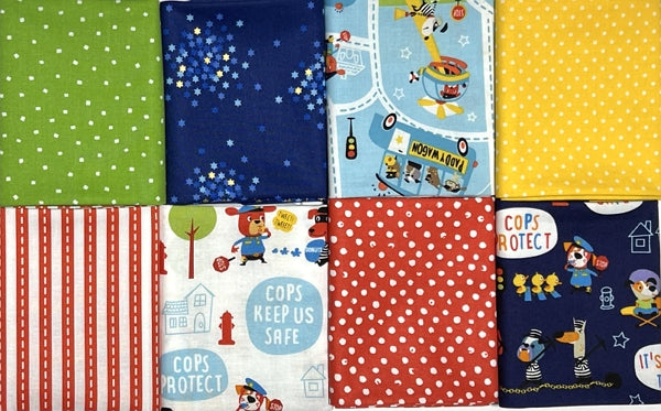 Cops & Robbers 8 Fat Quarter Bundle