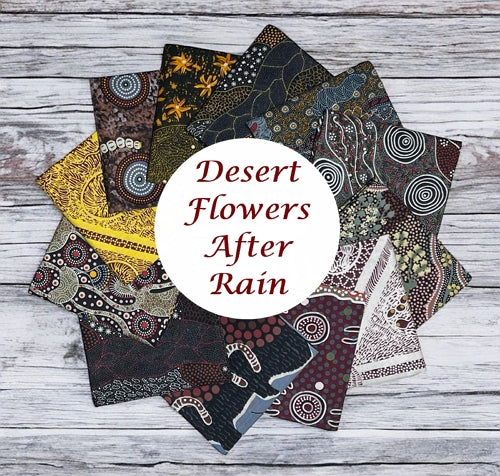 Aboriginal Desert Flowers After Rain 12 Fat Quarter Bundle