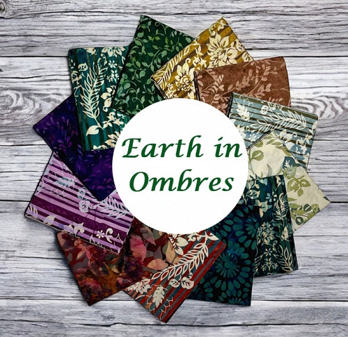 Earth in Ombres Batiks 12 Fat Quarter Bundle