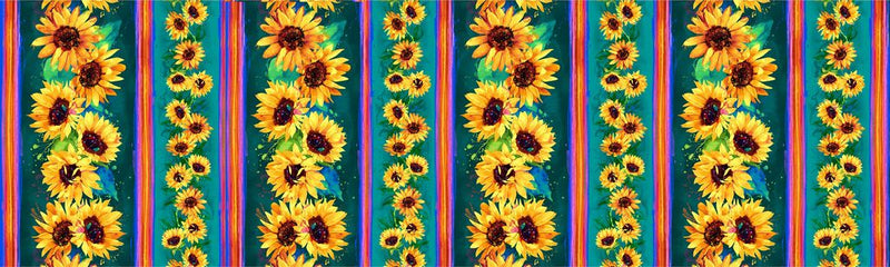 Sundance Sunflowers 11 Stripes CD3302-Teal