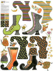 Ghoul Friends Witches' Boots Felt Panel FT16059-Panel