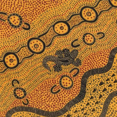 Aboriginals Goanna Dreaming Yellow