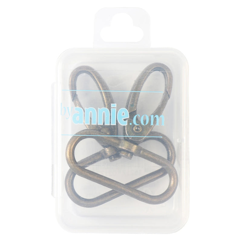 Swivel Hook 1.5" Antique Brass Set of Two