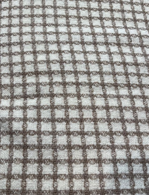 8011 - Tan & Natural Windowpane Wool